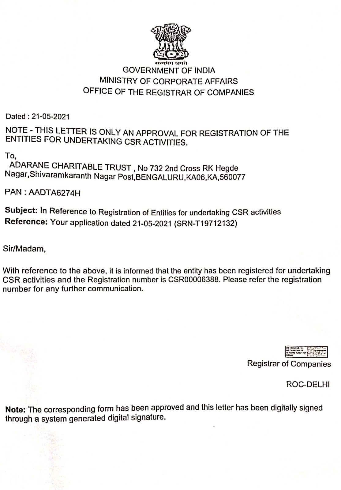 CSR Certificate